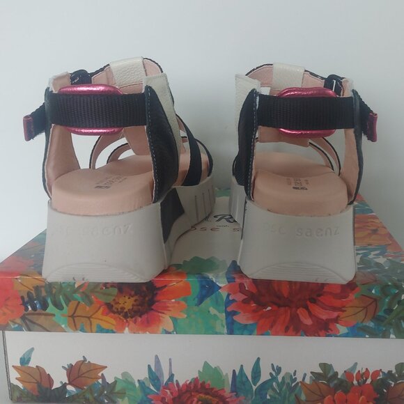 Jose Saenz 4201 Leather Platform Sandals - Size 39 (US 8.5) - Picture 9 of 14